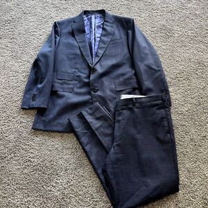 Sid Mashburn Virgil No. 3 Suit / Pants Blue Wool Mens Size 56R 7 Drop Italy